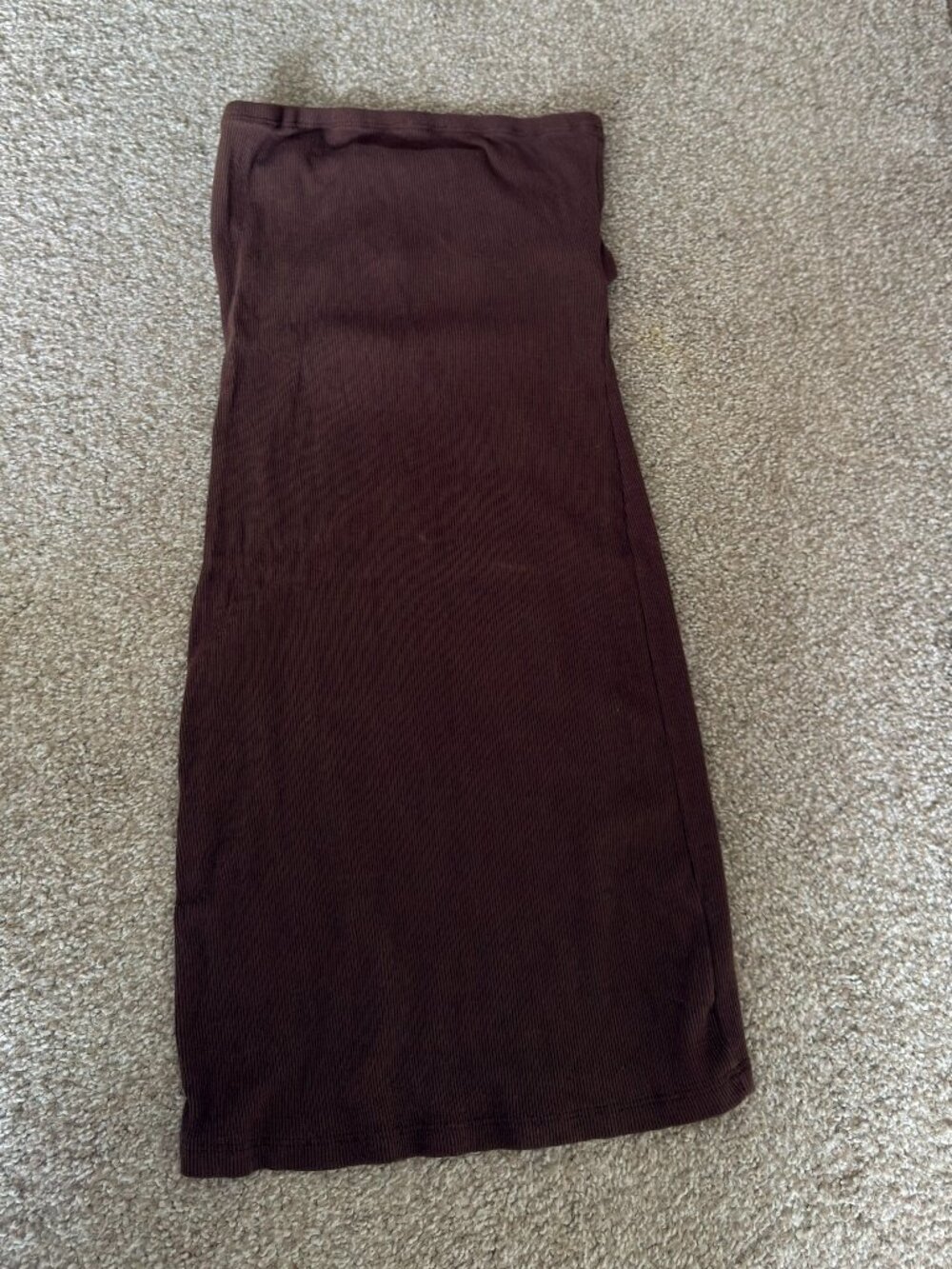 Fashion Nova Trinity Tube Mini Dress in Chocolate